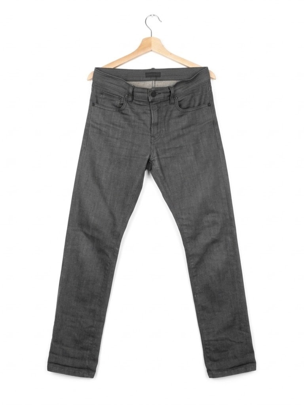 UNIQLO Japanese Fabeic Kaihara Slim Straight Men’s Sz 30 Gray Jeans Minimalist